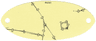 Cloth Sail Oval 6 x 14 with Rips and Clamps Pattern