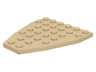 Wedge, Plate 7 x 6 without Stud Notches (Boat Bow Plate)