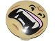Plate, Round 2 x 2 with Rounded Bottom (Boat Stud) with Gorilla Mouth with Teeth and Fangs Pattern
