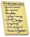 Tile 2 x 3 with Black 'DUMBLEDORE'S ARMY' and List of Harry Potter Characters Pattern