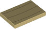 Tile 2 x 3 with 3 Dark Tan Curved Lines Pattern (Super Mario Boom Boom / Pom Pom Stomach)