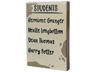 Tile 2 x 3 with Dark Tan Dirt Marks and Black 'STUDENTS' List with 'Hermione Granger', 'Neville Longbottom', 'Dean Thomas' and 'Harry Potter' Pattern