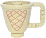 Duplo Utensil Cup with Stud Inside with Nougat Ice Cream Waffle Cone Pattern