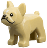 Dog, French Bulldog with Black Eyes, Nose and Whisker Dots, White Spot on Forehead Pattern