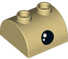Slope, Curved 2 x 2 Double with 2 Hollow Studs with Black Eye and White Pupil Pattern