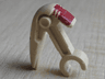 Minifigure, Head, Modified Mechanical (SW Battle Droid) with Dark Red Insignia Pattern