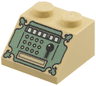 Slope 45 2 x 2 with Sand Green Cash Register Pattern