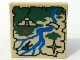 Tile 2 x 2 with Map River, Mayan/Aztec Ruins, and Red 'X' Pattern