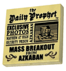 Tile 2 x 2 with Newspaper 'the Daily Prophet', 'EXCLUSIVE PHOTOS', 'MAYHEM AT HIGH SECURITY PRISON', and 'MASS BREAKOUT FROM AZKABAN' Pattern