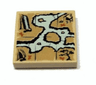 Tile 2 x 2 with Map Cave, Tree, House, Waterfall Pattern
