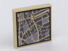 Tile 2 x 2 with Map Street Level with Red 'X' Pattern