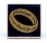 Tile 2 x 2 with LotR Gold Ring on Black Background Pattern
