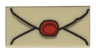 Tile 1 x 2 with Envelope with Red Wax Seal and Dark Tan Highlights Pattern