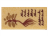Tile 1 x 2 with Reddish Brown Text and Plant Pattern