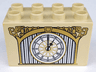 Duplo, Brick 2 x 4 x 2 with Clock with Roman Numerals and Winged B Pattern