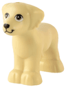 Dog, Friends Style, Shaggy Fur, Ears, and Tail with Medium Nougat Eyes and Black Nose Pattern (Grace)