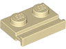 Plate, Modified 1 x 2 with Door Rail