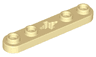 Technic, Plate 1 x 5 with Smooth Ends, 4 Studs and Center Axle Hole