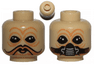 Minifigure, Head Dual Sided Alien with SW Ten Numb No Mask / Breathing Mask Pattern