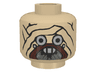 Minifigure, Head Alien with SW Tusken Raider Pattern