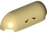 Slope, Curved 1 x 4 with Rounded Ends with Dark Brown Curved Lines Pattern (Super Mario Donkey Kong / Funky Kong Nostrils)