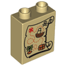 Duplo, Brick 1 x 2 x 2 with Pirates Treasure Map Pattern