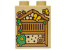 Duplo, Brick 1 x 2 x 2 with Medium Nougat Insect House with Snails, Yellow Butterflies and Flowers Pattern