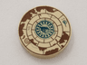 Tile, Round 2 x 2 with Treasure Map Pattern