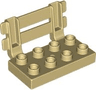 Duplo, Plate 2 x 4 with Angled Railing / Fence