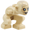 Body / Head Gollum, Left Knee Forward with Dark Tan Loincloth and Wrinkles, Light Bluish Gray Hair, Open Mouth and Round Eyes Pattern
