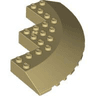 Brick, Round Corner 10 x 10 with Slope 33 Edge, Axle Hole, Facet Cutout