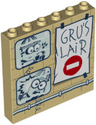 Panel 1 x 6 x 5 with Minion Pictures and 'GRU'S LAiR' Poster with No Entry Sign Pattern