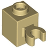 Brick, Modified 1 x 1 with Open O Clip (Vertical Grip) - Hollow Stud