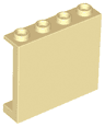 Panel 1 x 4 x 3 with Side Supports - Hollow Studs