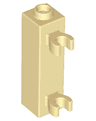 Brick, Modified 1 x 1 x 3 with 2 Clips (Vertical Grip) - Hollow Stud