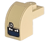 Slope, Curved 2 x 1 x 1 1/3 with Recessed Stud with EV-A4-D Face Pattern (Sticker) - Set 8095