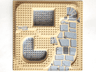 Baseplate, Raised 32 x 32 Three Level with Slate Ramp and Gray Pool Pattern
