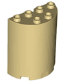 Cylinder Half 2 x 4 x 4