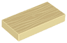 Duplo Tile, Modified 2 x 4 x 1/2 (Thick) with Wood Grain Profile