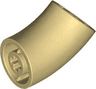 Brick, Round 2 x 2 D. 45 degrees Elbow (25.5mm Standing Height)