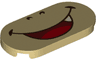 Tile, Round 2 x 4 Oval with Black Nostrils and Dark Red Open Mouth Smile with Red Tongue and White Tooth Pattern (Super Mario Bowser Jr. Lower Face)
