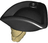 Minifigure, Hair Combo, Hair with Hat, Long Hair with Ponytail and Molded Black Pirate Tricorne Hat Pattern