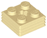 Brick, Modified 2 x 2 x 2/3 Ribbed with Axle Hole