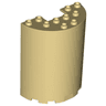 Cylinder Half 3 x 6 x 6 with 1 x 2 Cutout