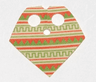 Minifigure Poncho Half Cloth with Green and Terra Cotta Pattern