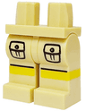 Hips and Legs with Cargo Pockets Front and Yellow Stripes with Black Line Pattern