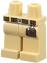 Hips and Legs with Dark Brown Belt and Pouch, Silver Buckle Pattern