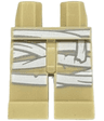 Hips and Legs with White and Light Bluish Gray Mummy Wrappings Pattern (BAM)