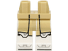 Hips and White Legs with SW Tan Robe Ends, Black Knee Pads, Light Bluish Gray and Dark Bluish Gray Shoe Tips Pattern