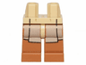 Hips and Medium Nougat Legs with Jedi Robe Pattern